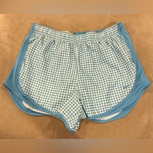 Nike Blue Checkered Women's Athletic Shorts